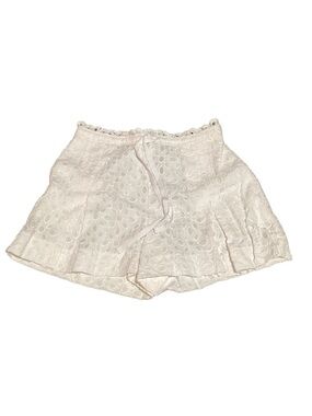 J. Crew Cream Eyelet Flared Skort